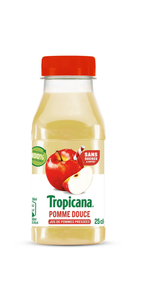Tropicana Pure Premium Jus de pommes douces bouteille PET 25 cl - lot de 12