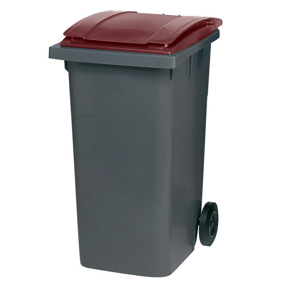 SULO Conteneur 2 roues  SULO prise frontale 240 L gris/ rouge