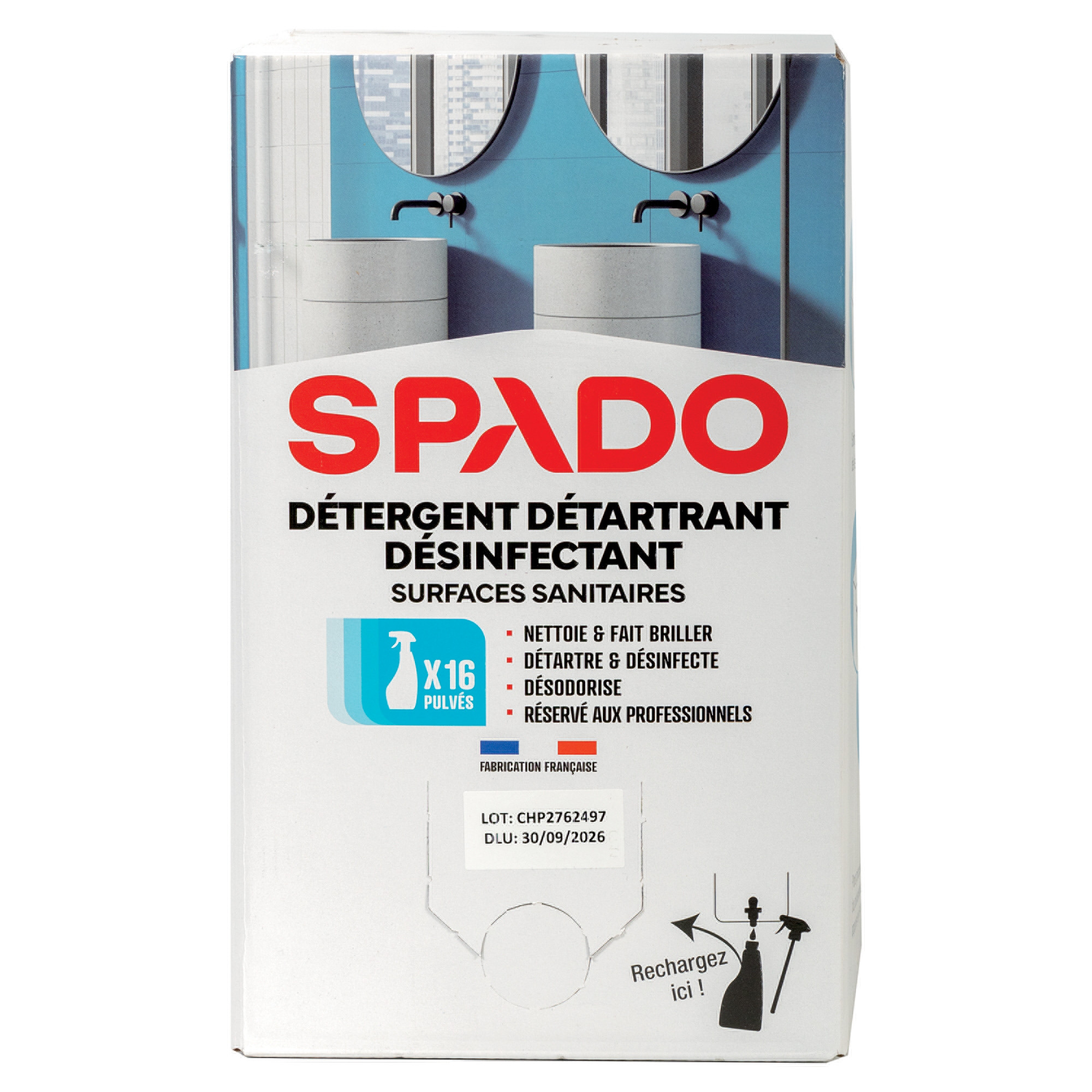 PREP Nettoyant désinfectant sanitaires détartrant Prep Ecocub 10 L