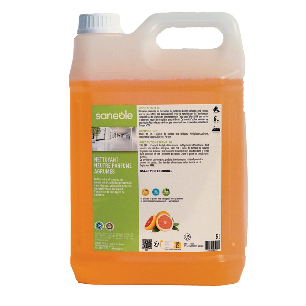 Nettoyant multi-usages  pH neutre agr contact alimentaire 5 L