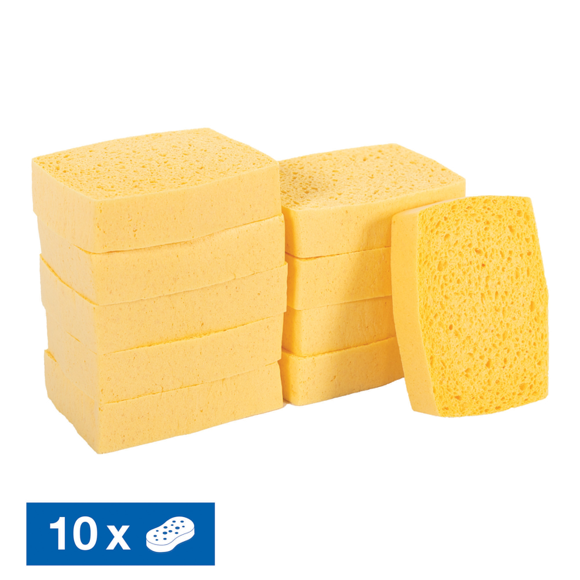 Éponges humides bordées Spontex Azella Tradition 93 14,4 x 10,1 x 3,6 cm, lot de 10