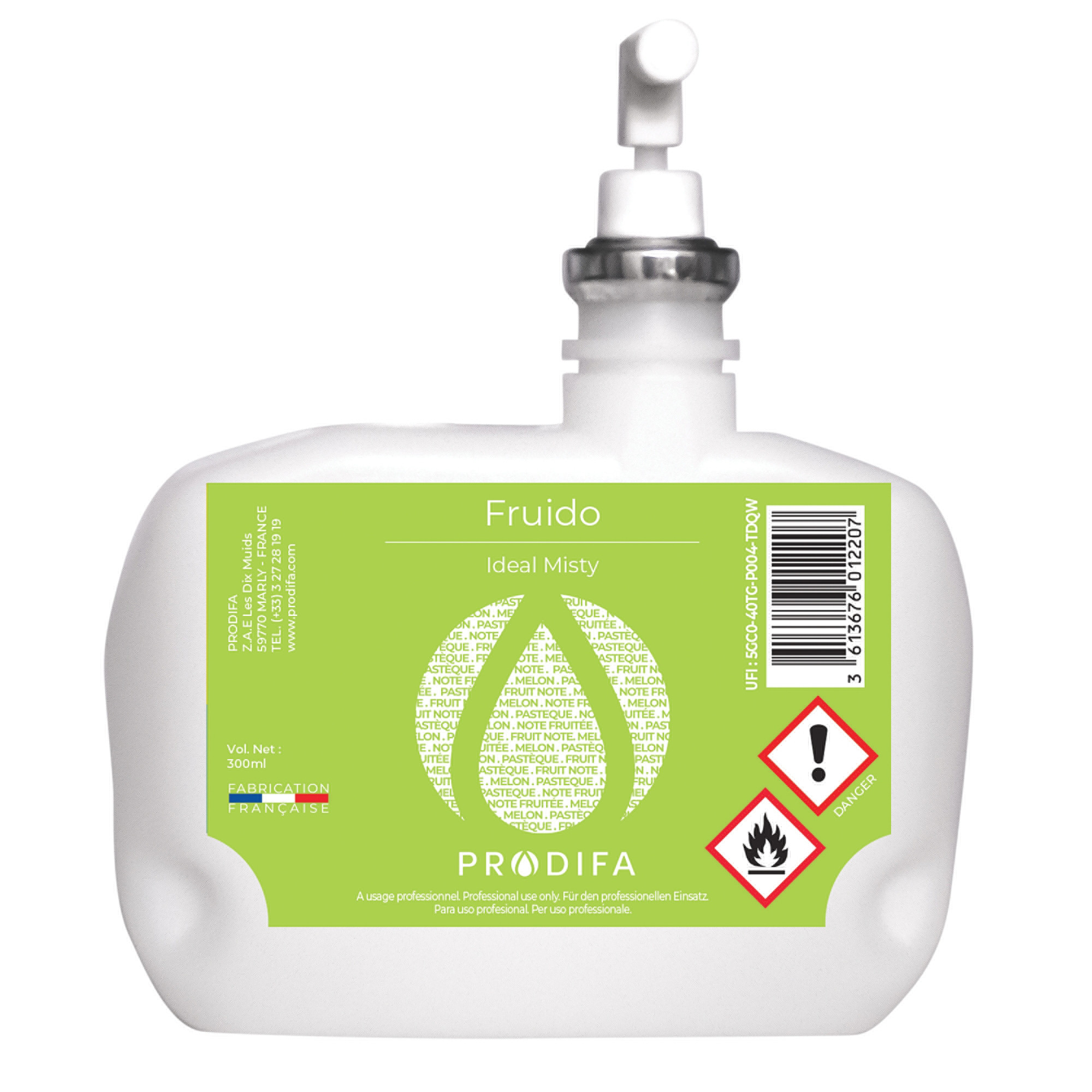 PRODIFA Recharges de parfum Prodifa Idéal Misty 300 ml parfum Fruido, lot de 6