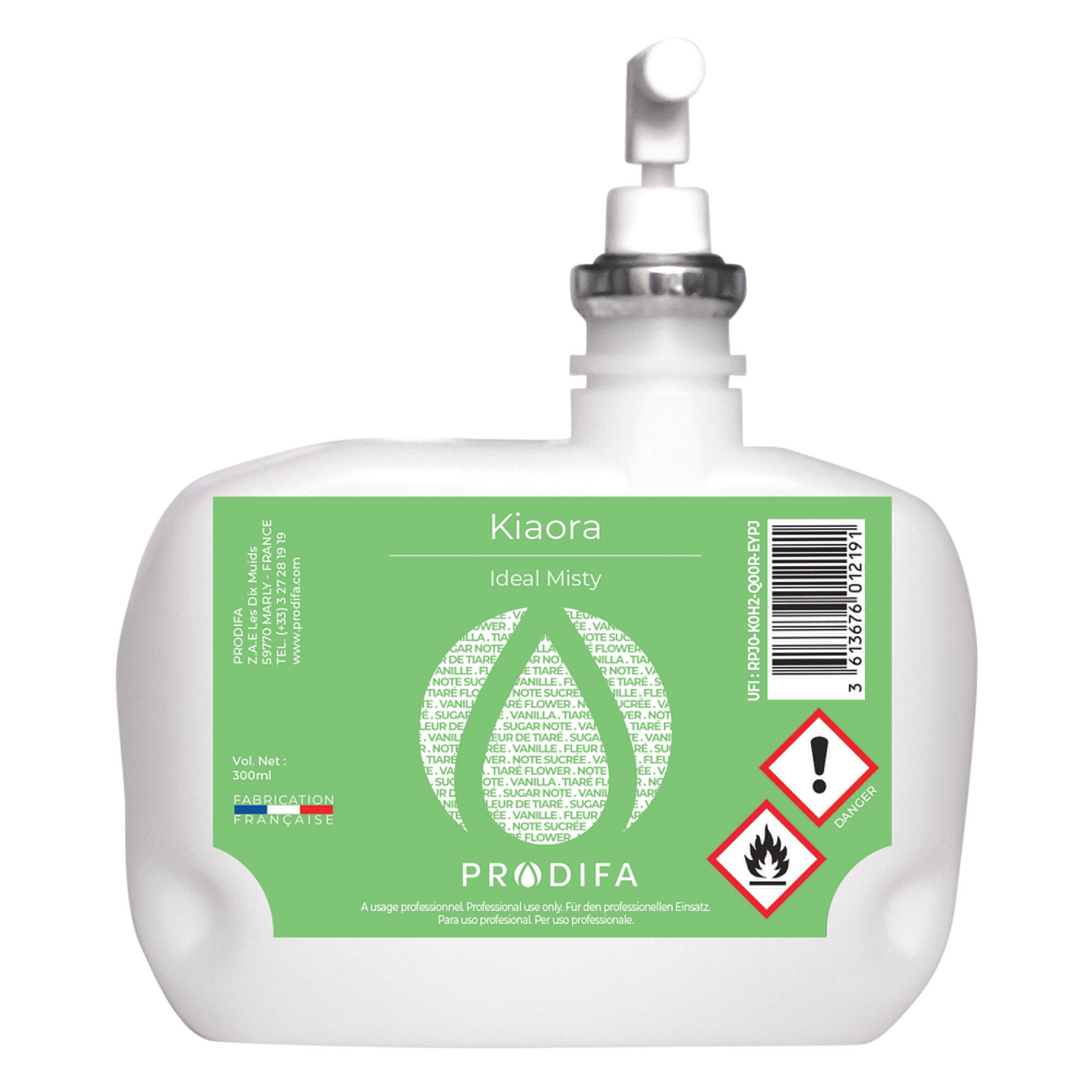 Recharges de parfum Prodifa Idéal Misty 300 ml parfum Kiaora, lot de 6