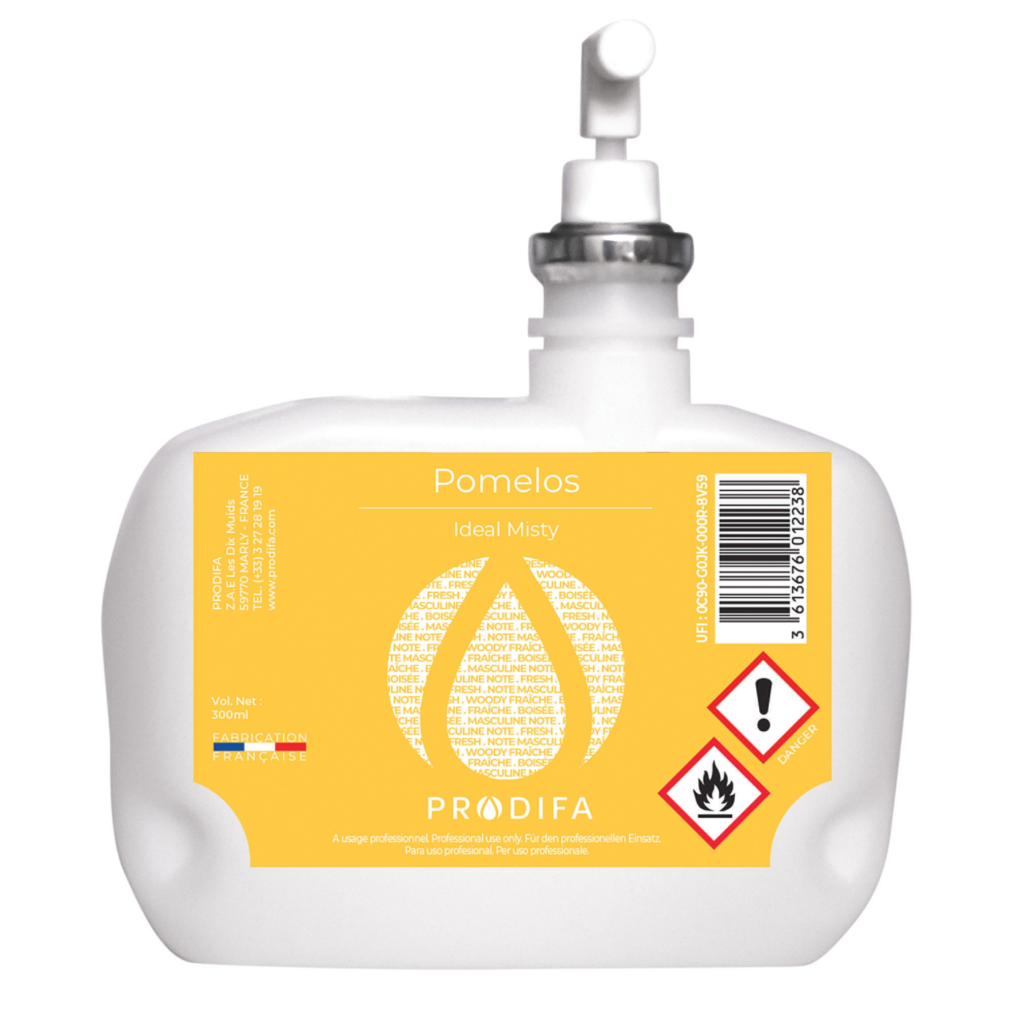 Recharges de parfum Prodifa Idéal Misty 300 ml parfum Pomelos, lot de 6