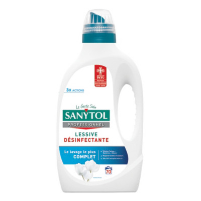 Lessive liquide désinfectante Sanytol fraîcheur florale 3,5 L