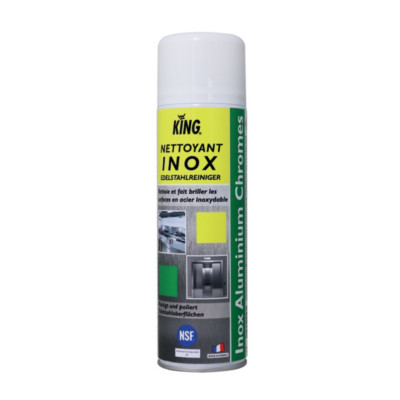 Nettoyant et brillanteur surfaces acier inoxydable King 500 ml