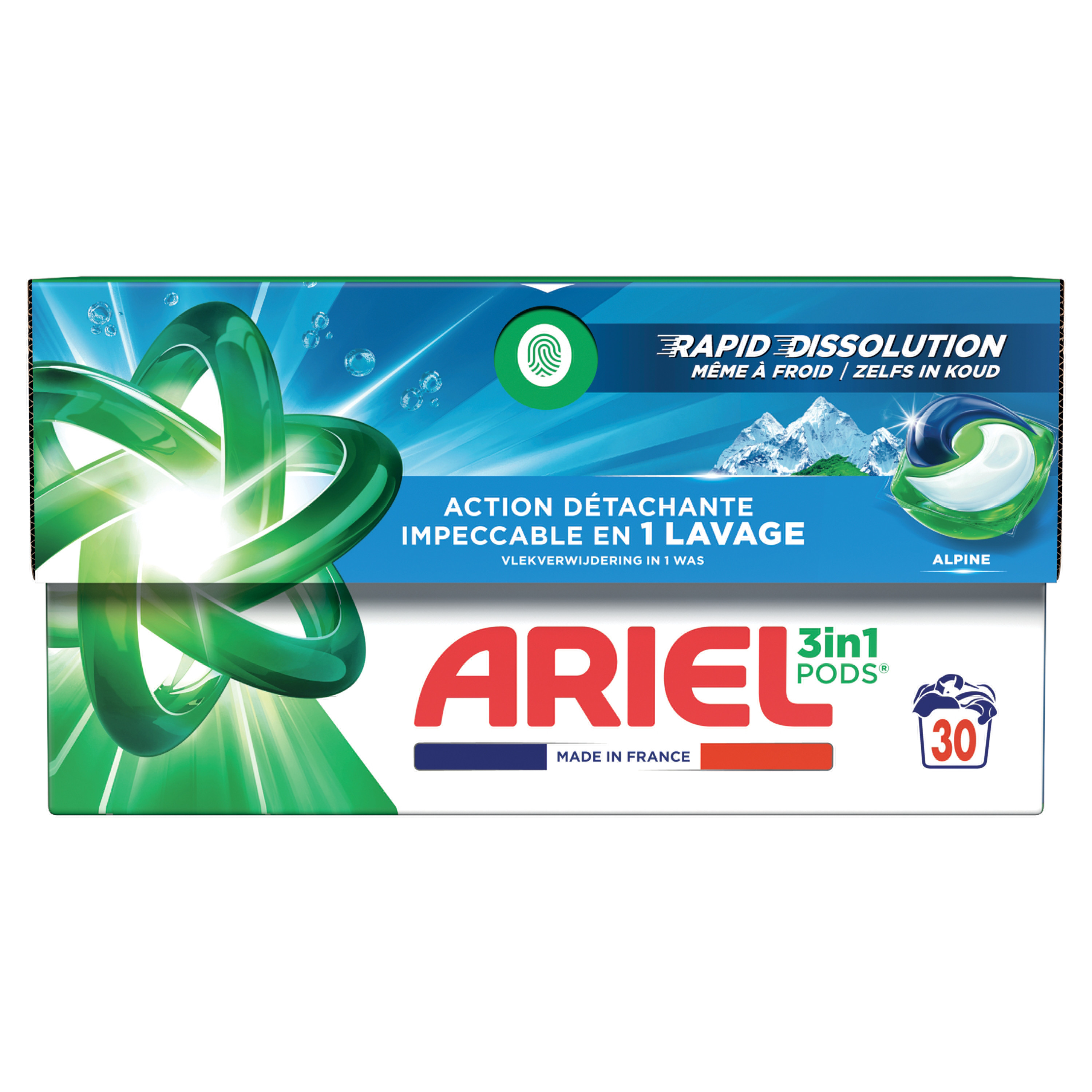 Lessive Capsules Alpine 3en1 Ariel Le Paquet De 30 Capsules - vue 2