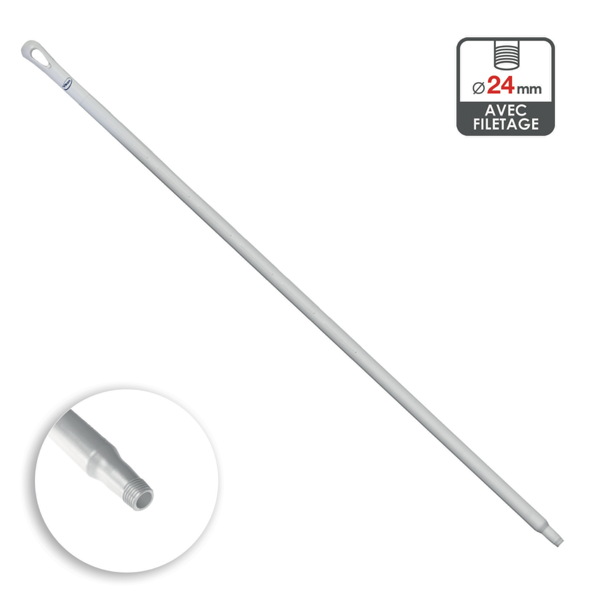 Manche fibre de verre Vikan longueur 1,5 m, diam. 22 mm