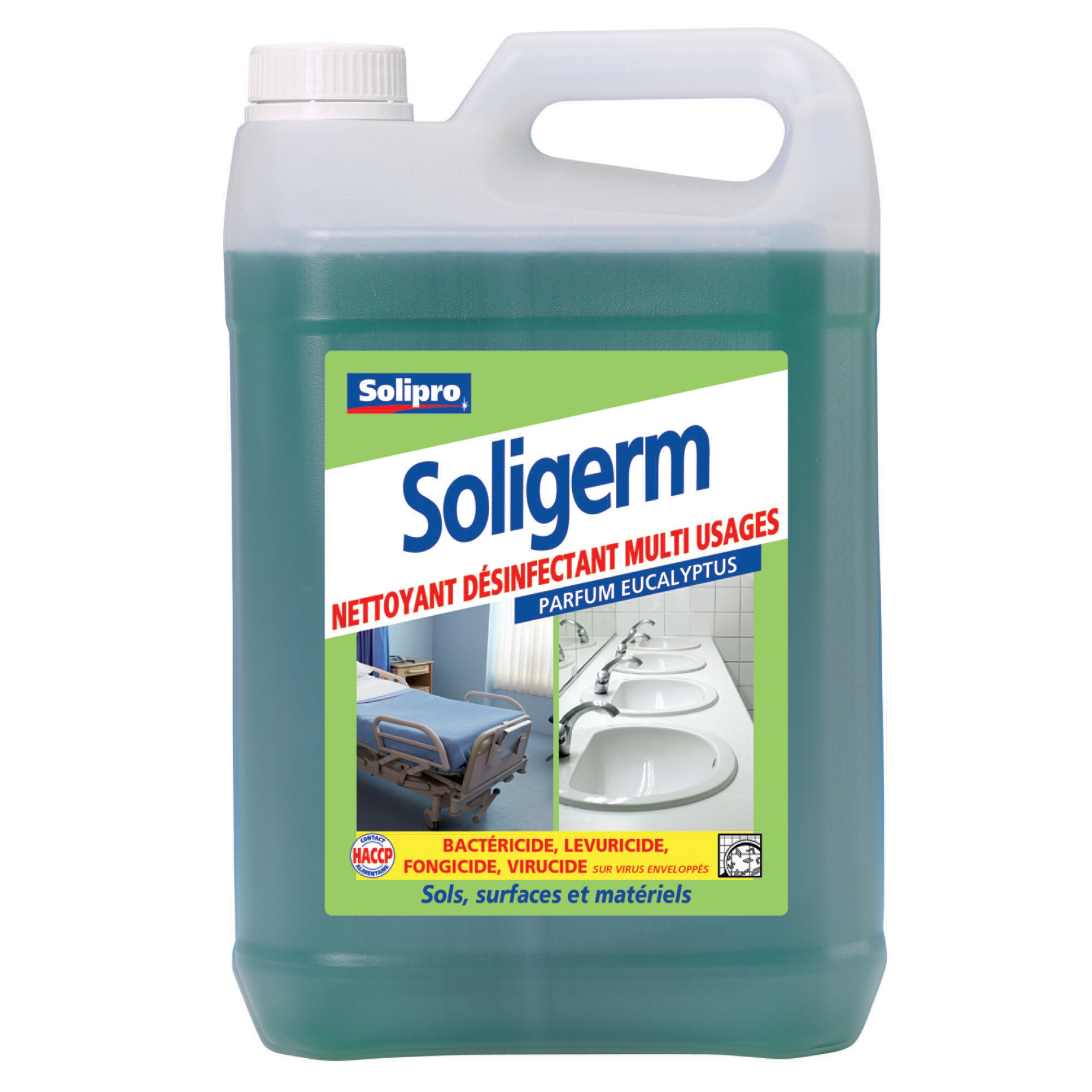 SOLIGERM Désinfectant nettoyant surodorant Solipro Soligerm eucalyptus 5 L