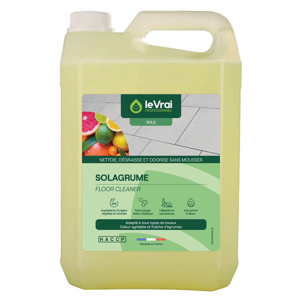 Nettoyant multi-usages HACCP Le Vrai Solagrume 5 L