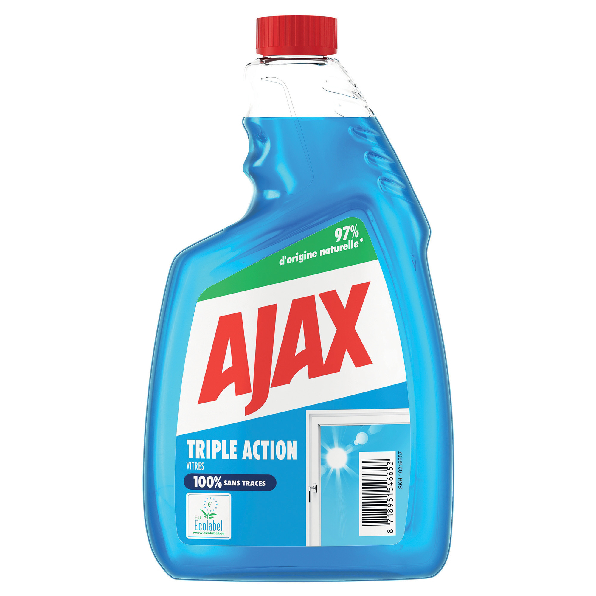 Nettoyant Ménager Vitres Triple Action Ajax La Recharge De 750 Ml - vue 3