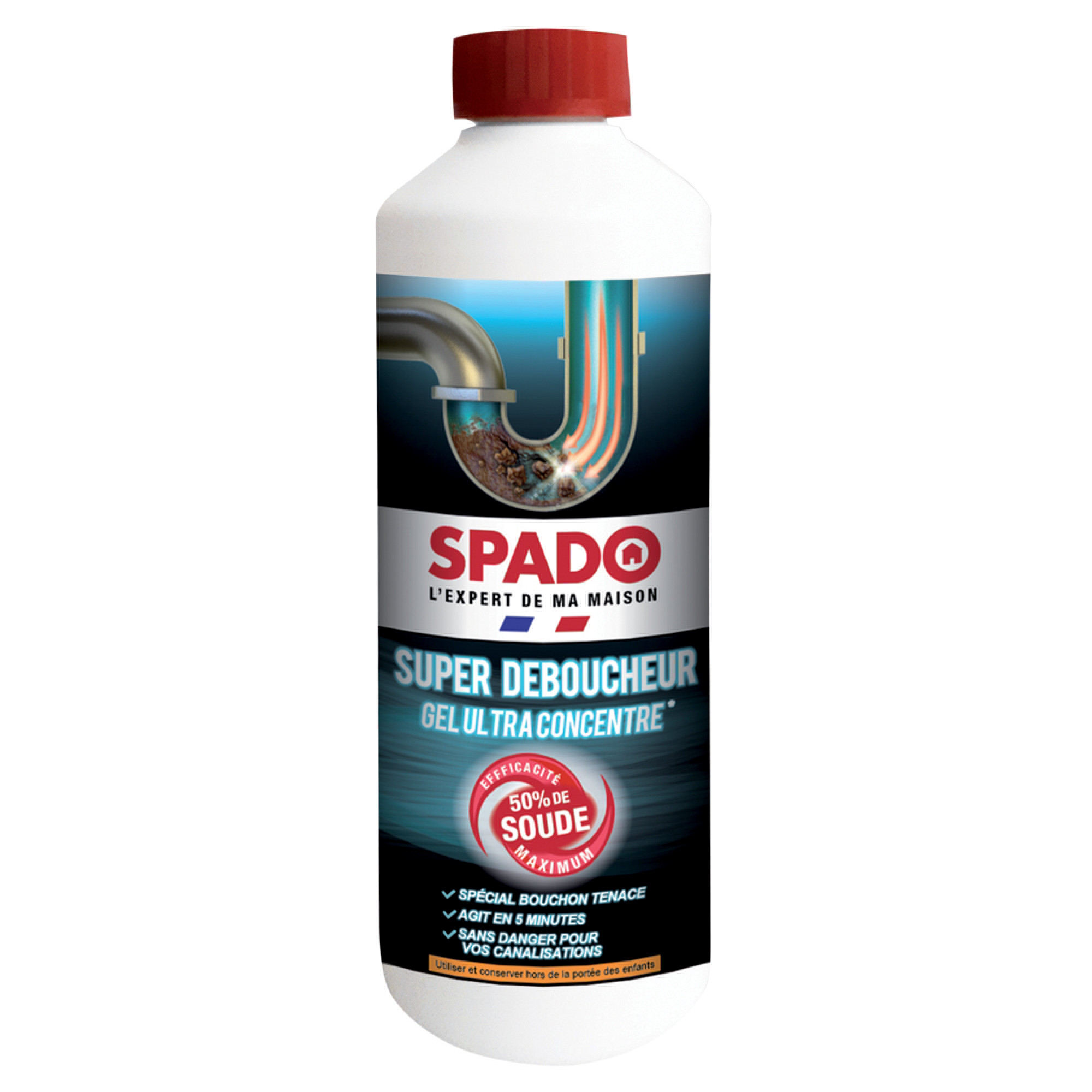 Déboucheur surpuissant gel ultra concentré Spado 500 g