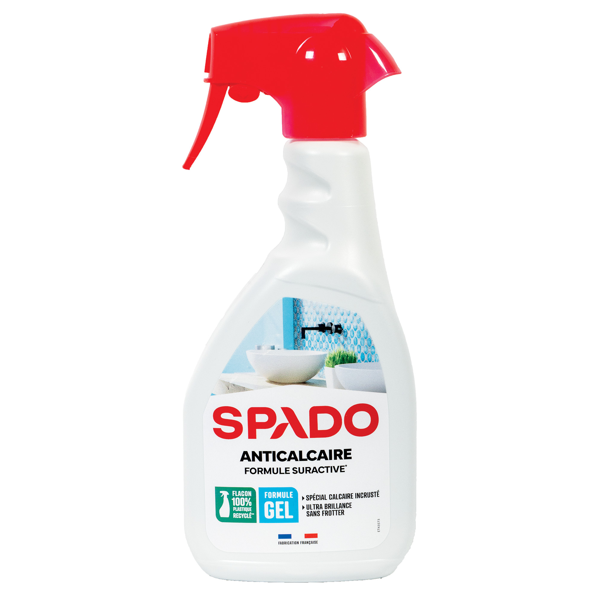 Nettoyant sanitaires détartrant anticalcaire surpuissant Spado 500 ml