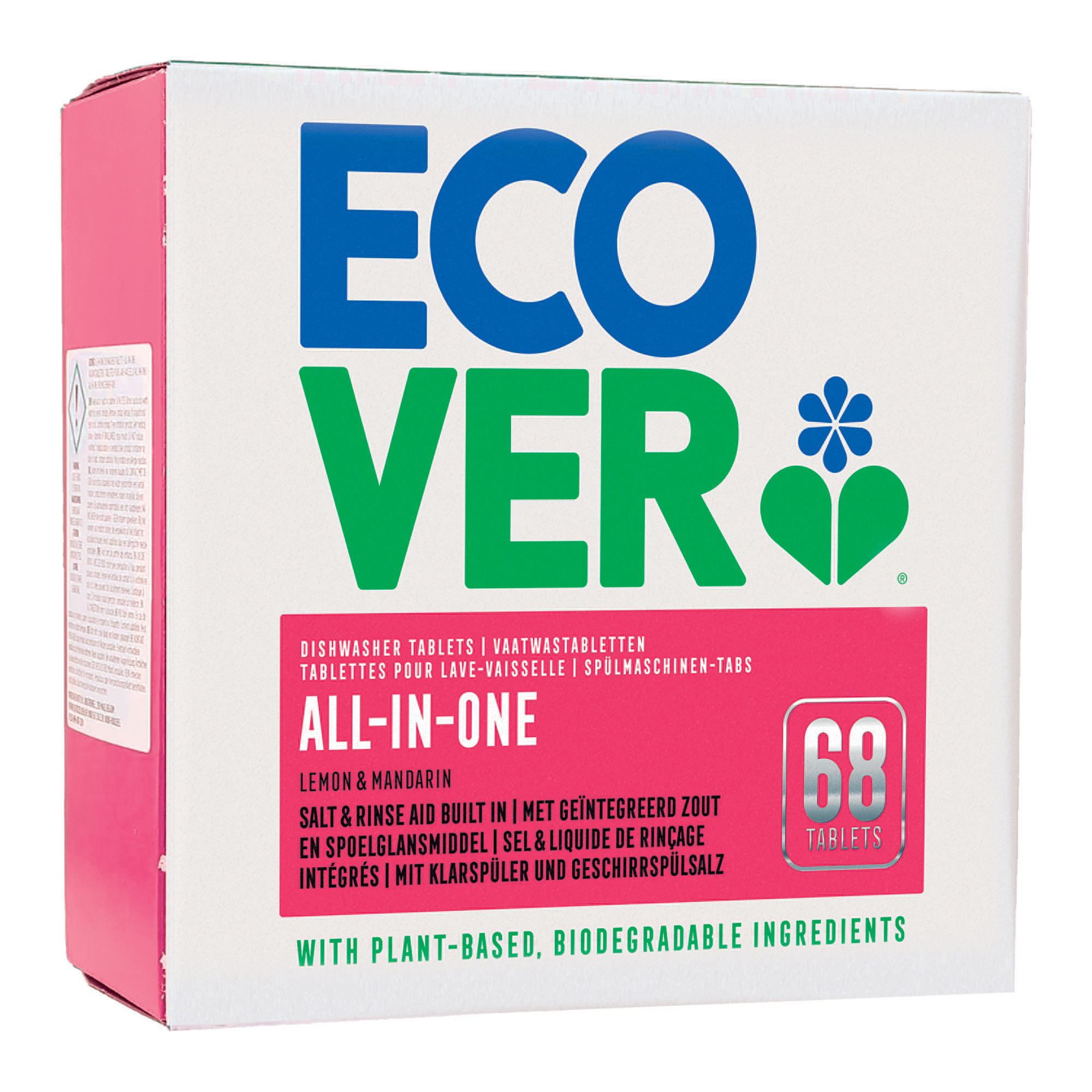 ECOVER Tablettes lave-vaisselle cycle long Tout en 1 Ecover, boîte de 70