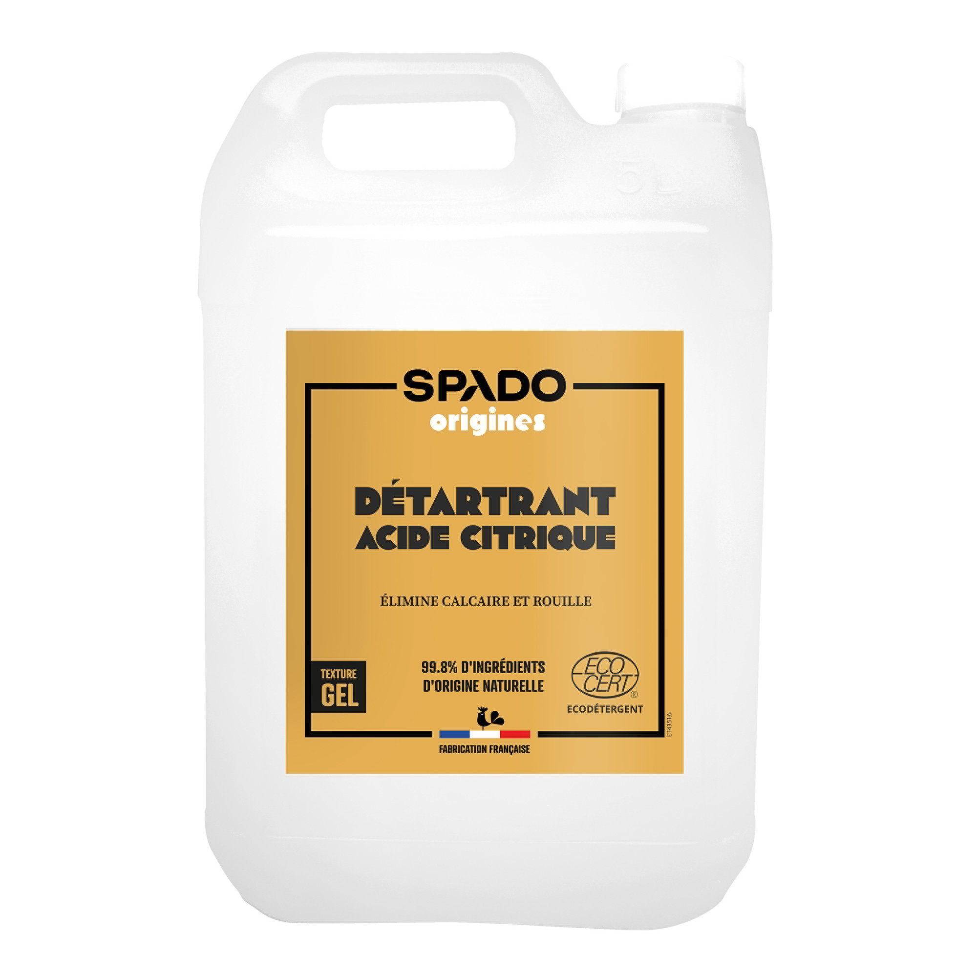 Détartrant acide citrique gel Spado 5 L