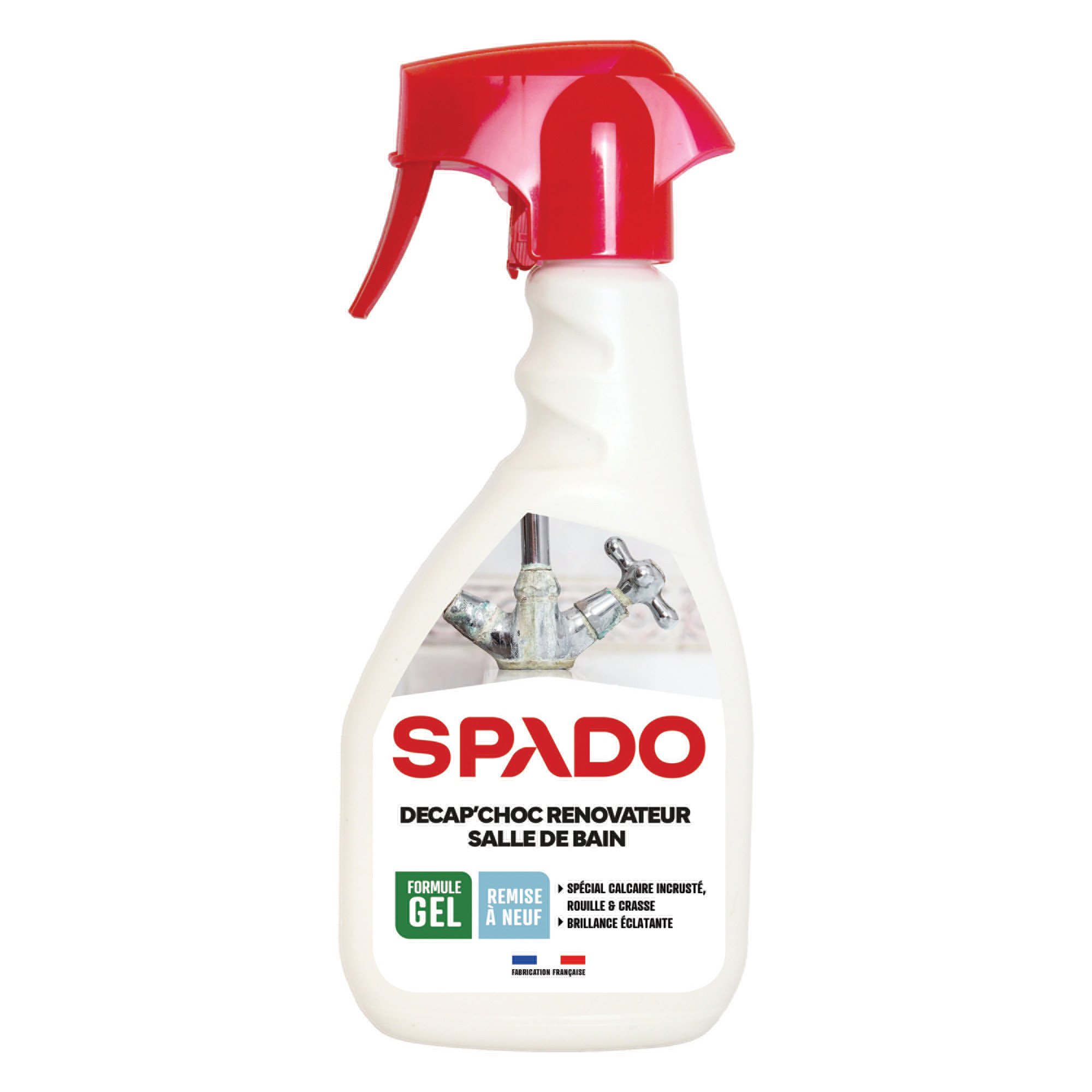 Nettoyant décapant décap'choc rénovateur salle de bains Spado 500 ml