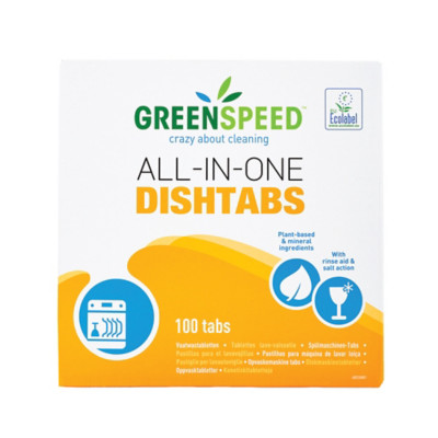 Tablettes lave-vaisselle All-in-one Greenspeed cycle long, boîte de 100