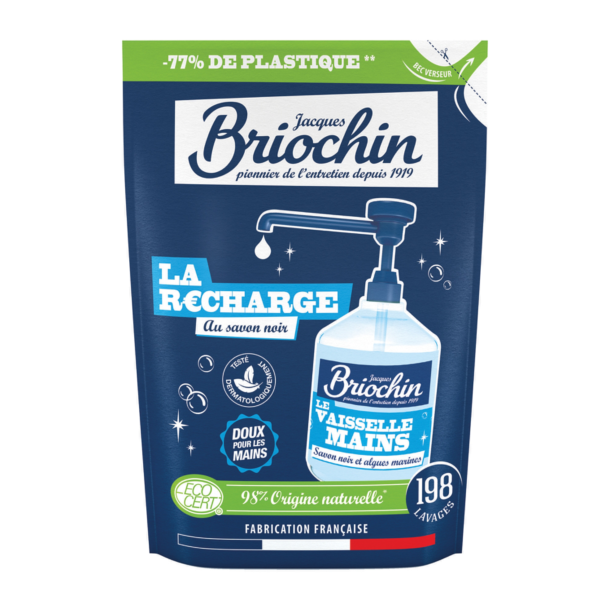Liquide Vaisselle Algue Savon Briochin La Recharge De 500 Ml