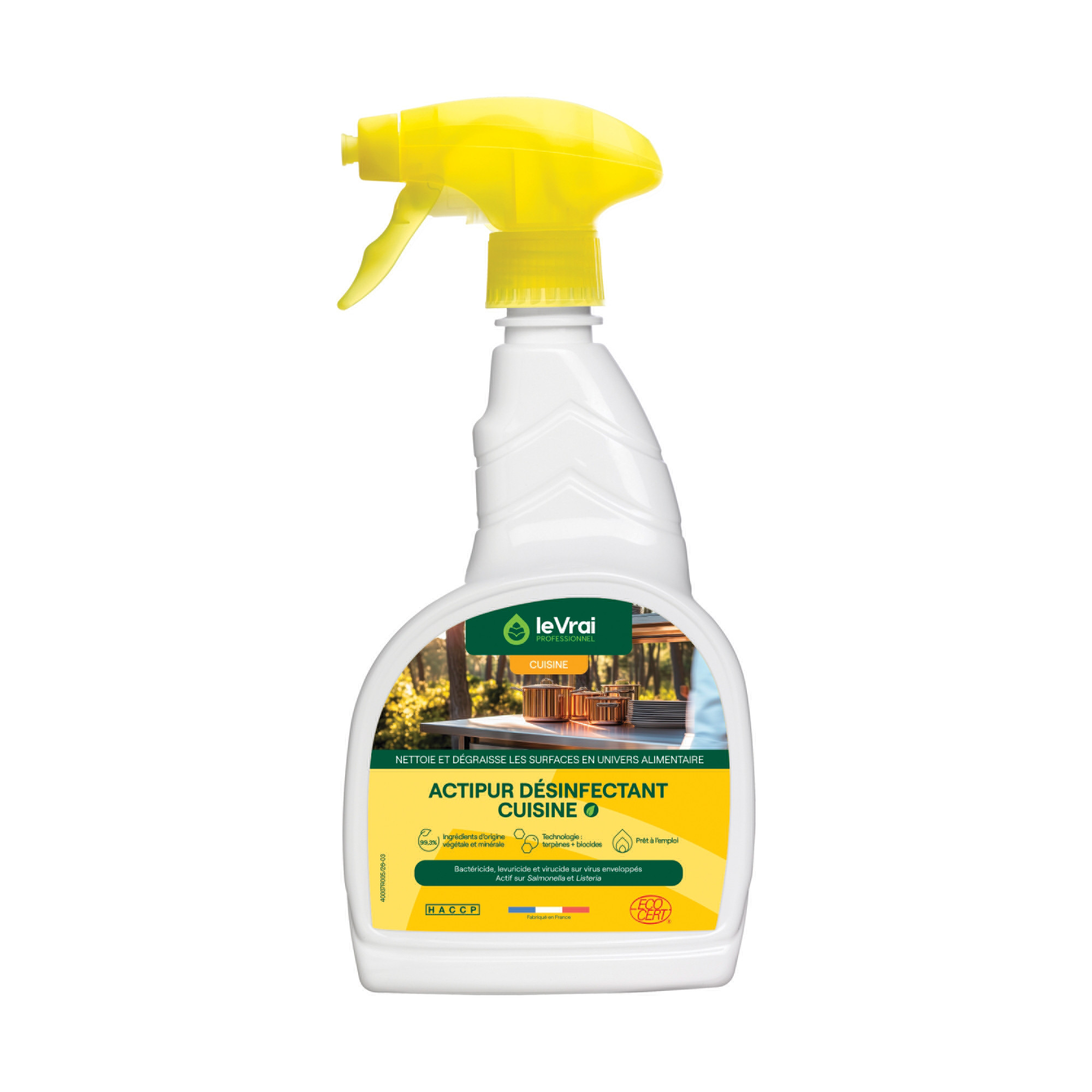 Désinfectant cuisine Actipur Le Vrai Professionnel 750 ml