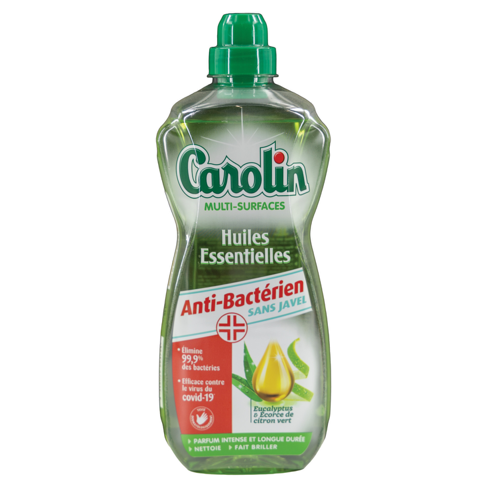 Nettoyant multi-usages antibactérien parfumé Carolin citron vert 1 L