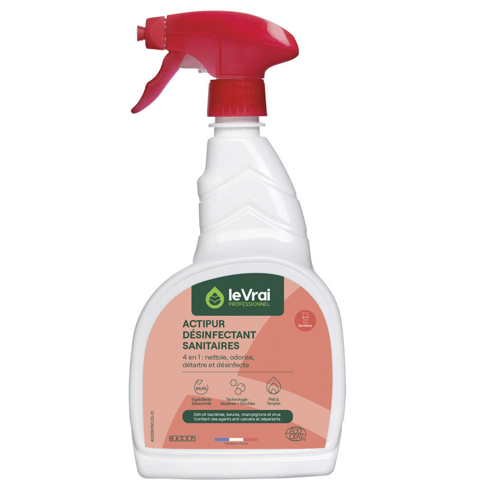 LE VRAI Nettoyant dsinfectant sanitaires PAE Le Vrai Actipur 750 ml