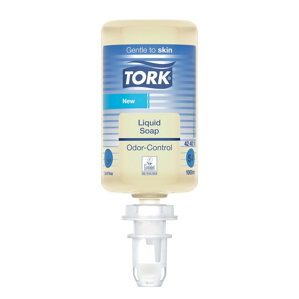 TORK Cartouches savon mains anti-odeurs Tork sans parfum 1 L, lot de 6