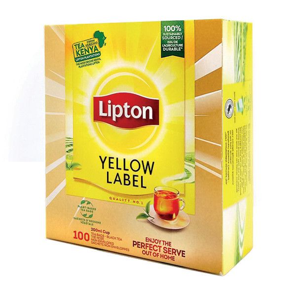 LIPTON Bote de ths Lipton Yellow Label, 100 sachets