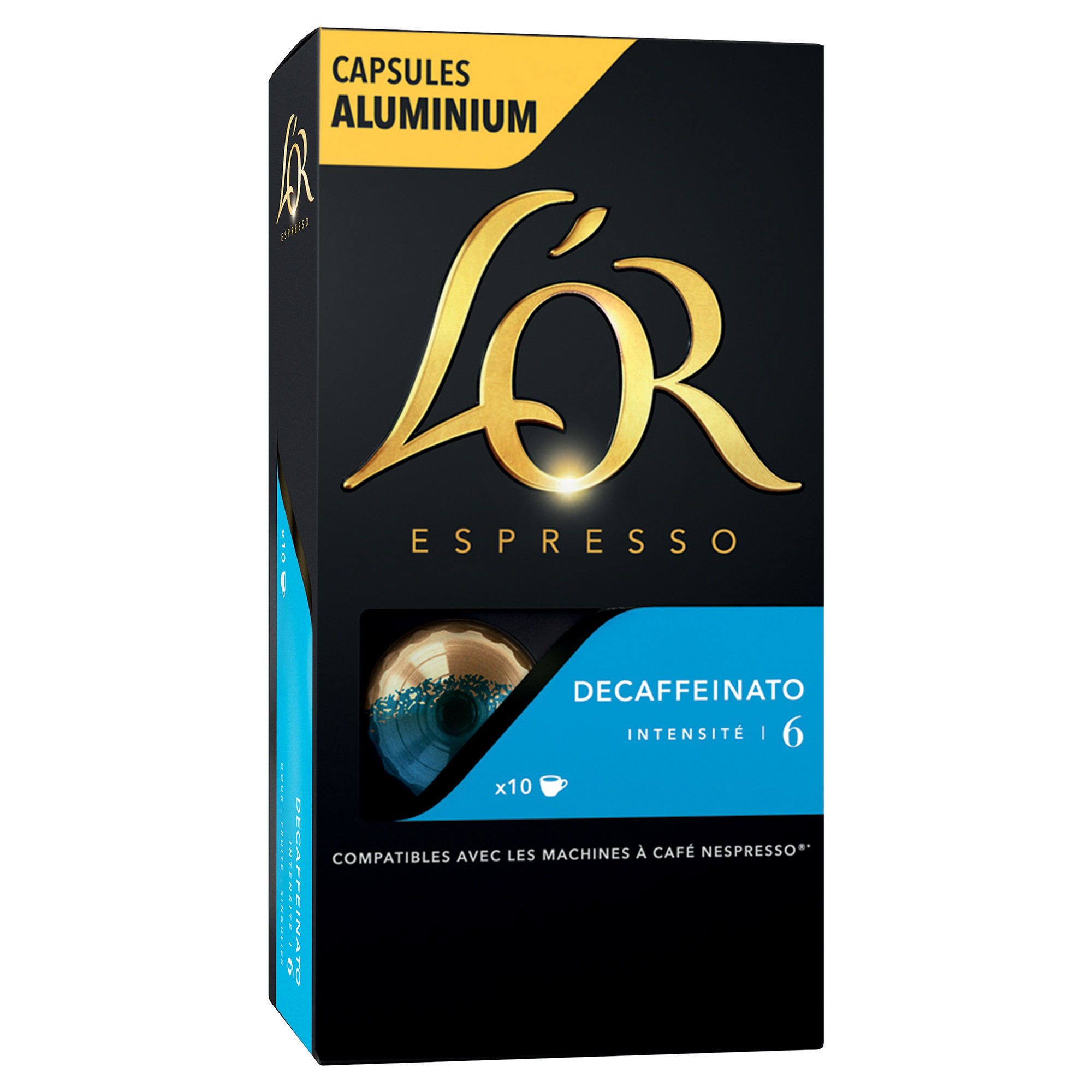 Café Capsules L'or Décaféiné Intensité 6 – 10 Capsules