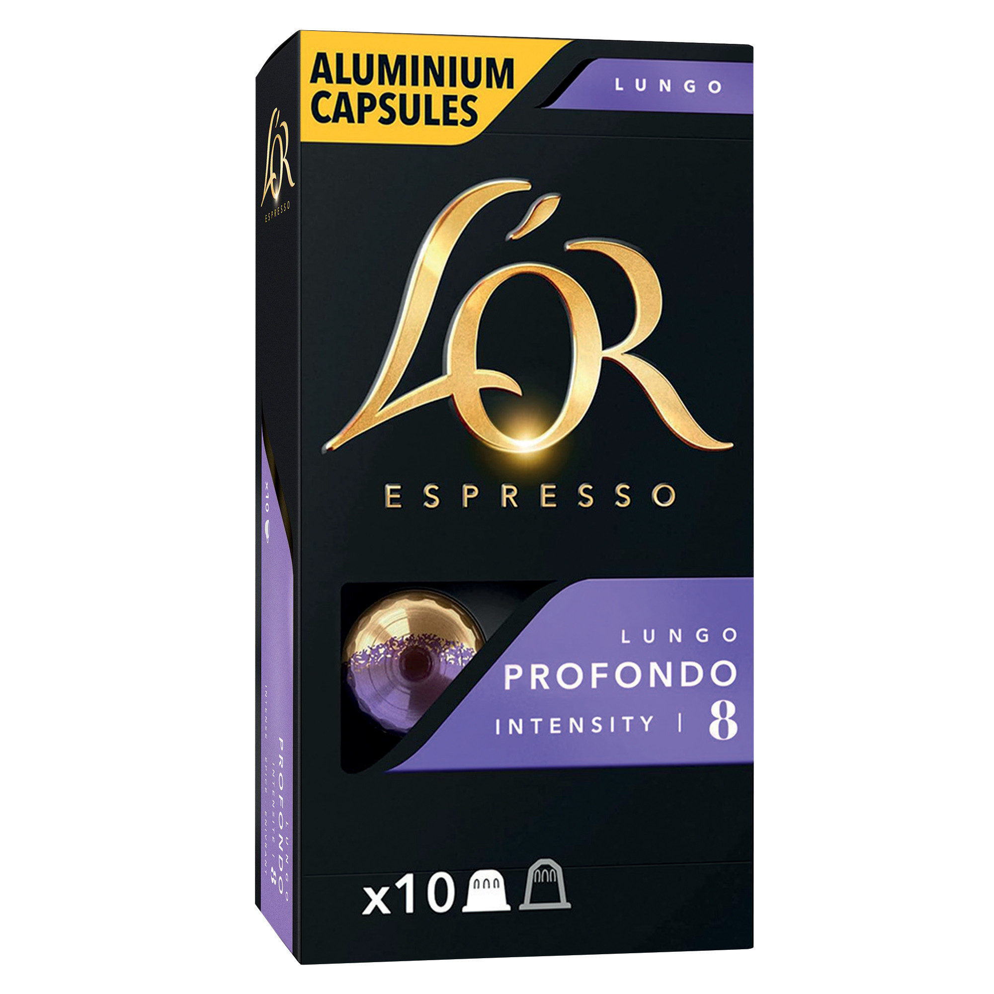 L'Or espresso café lungo profondo intensité 8 x10 capsules 52g - vue 2