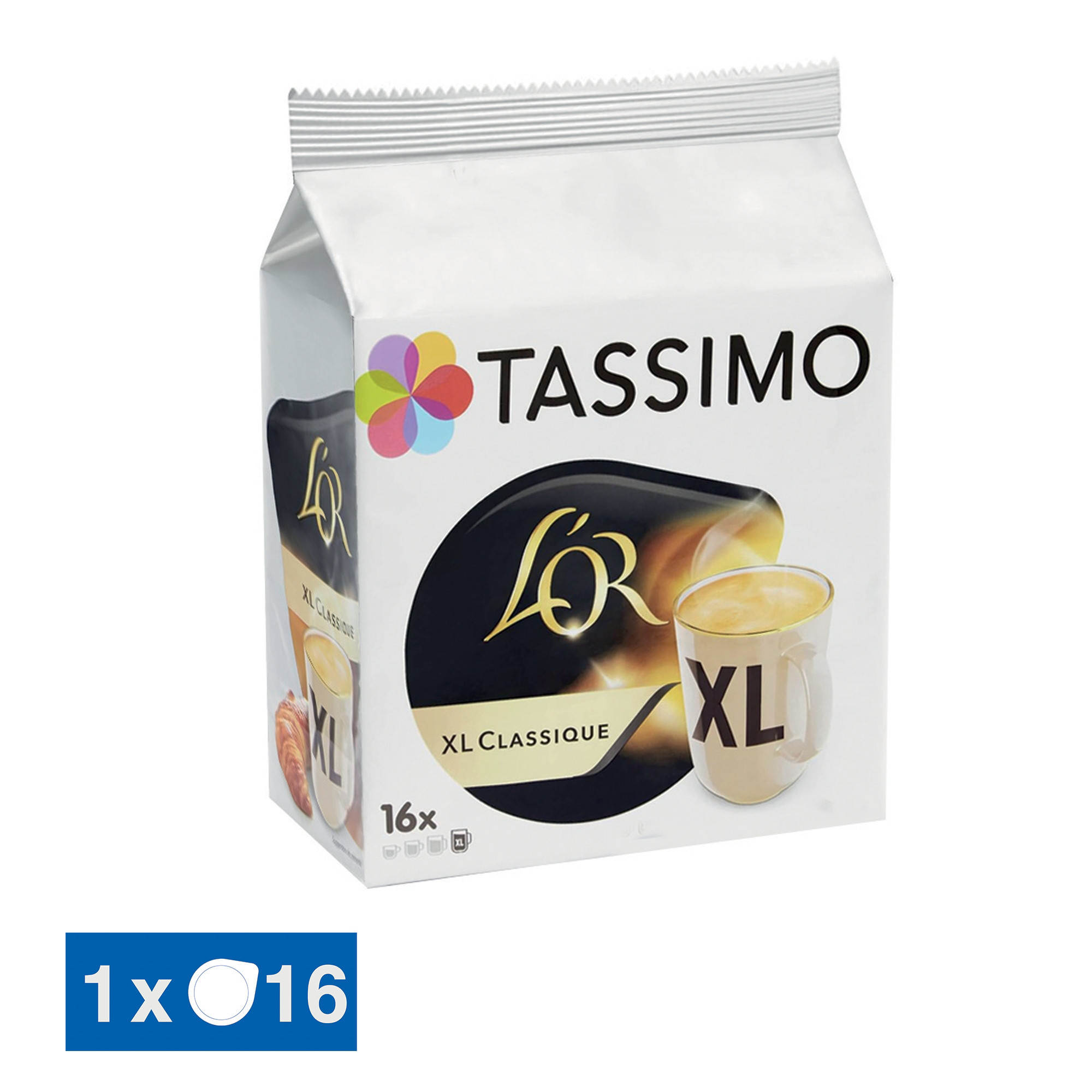 TASSIMO L'Or XL Classique, paquet de 16 dosettes T-Discs Tassimo