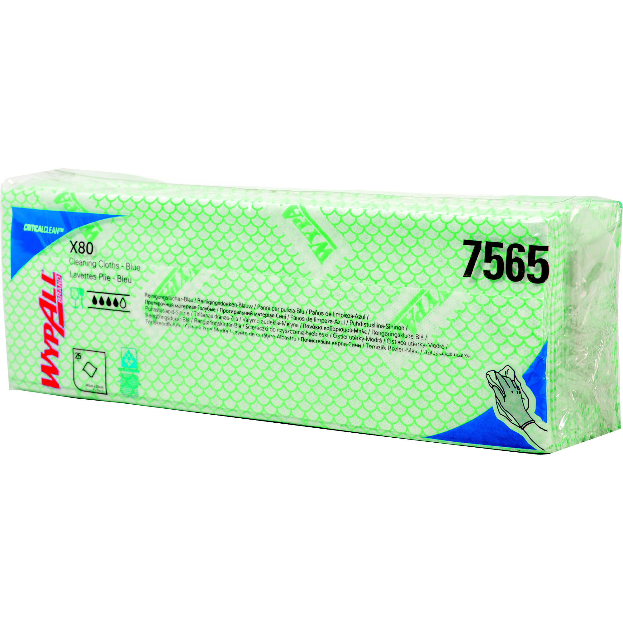50 lavettes non-tissées Wypall X50 Kimberly-Clark vert