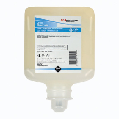 Cartouches savon mains lotion glycérinée 1 L, lot de 6