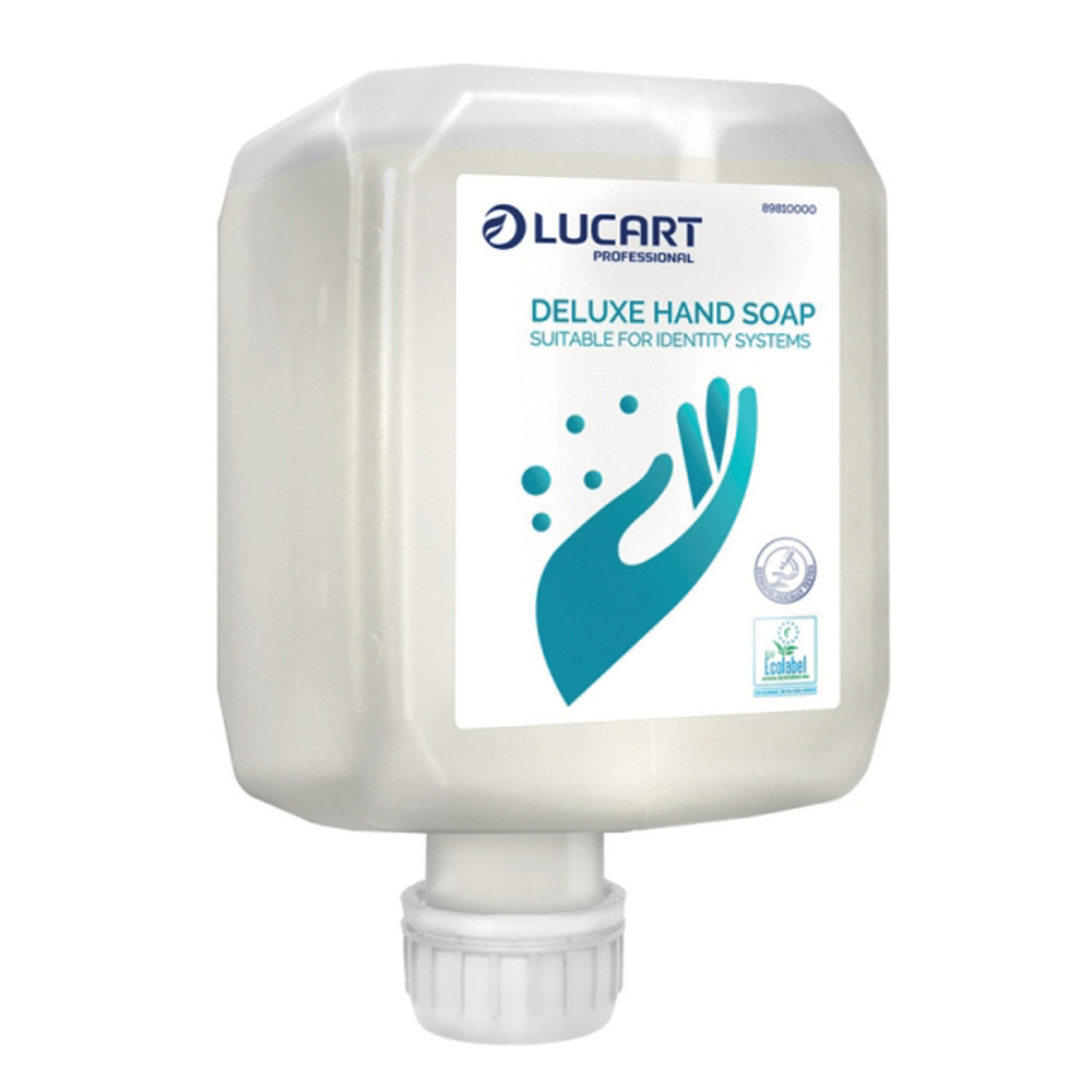 Cartouches savon mains Deluxe Lucart 800 ml, lot de 6