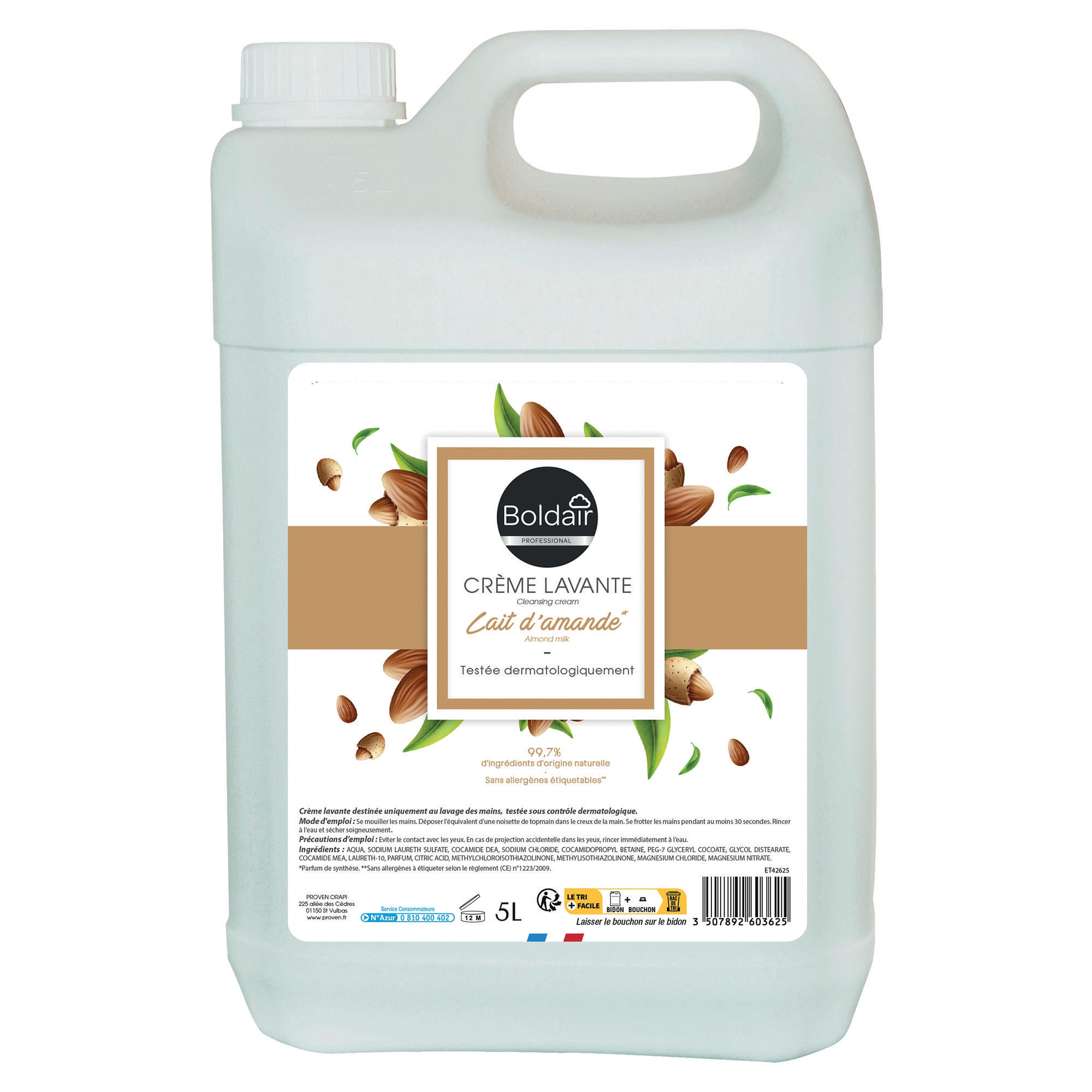 BOLDAIR Crème lavante Boldair parfum amande 5 L