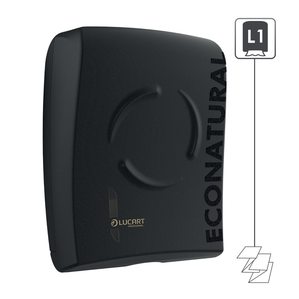 LUCART Distributeur essuie-mains enchevtrs Lucart EcoNatural noir