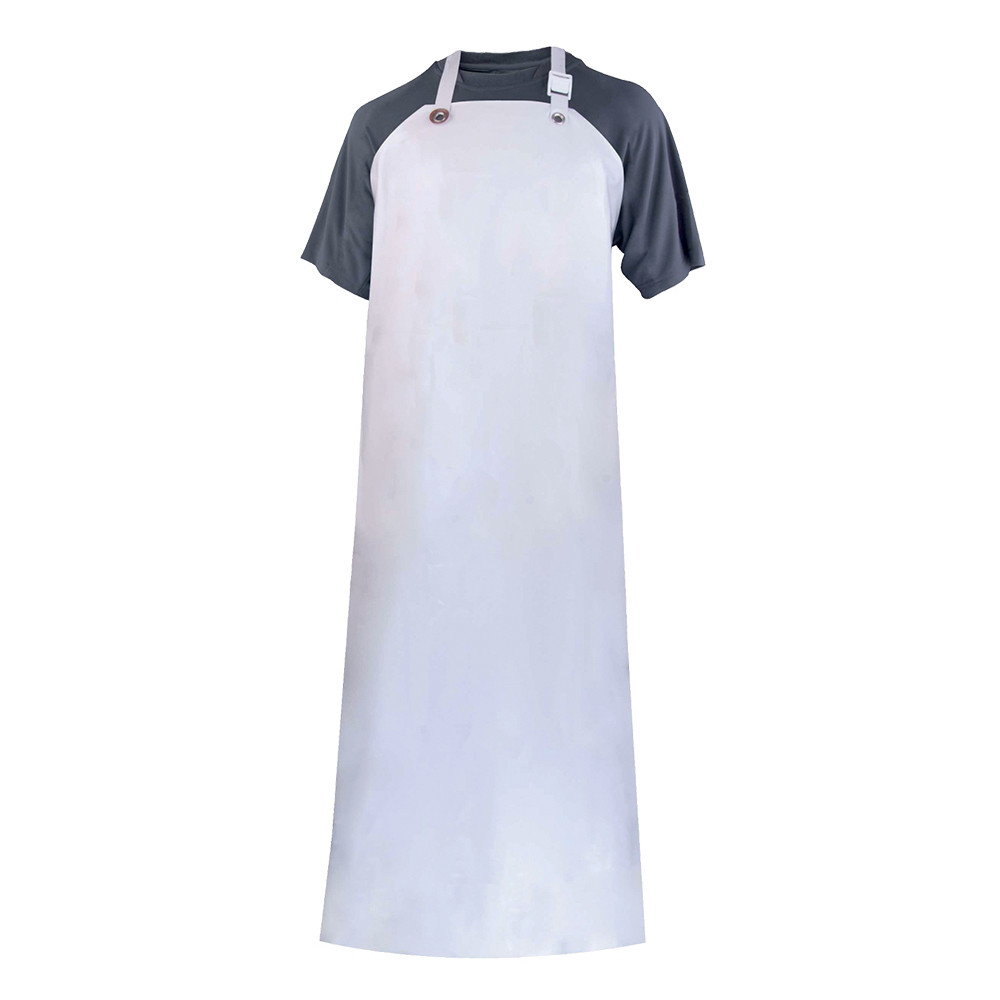 Tablier de travail alimentaire en nitrile / PVC blanc, taille unique, DeltaPlus