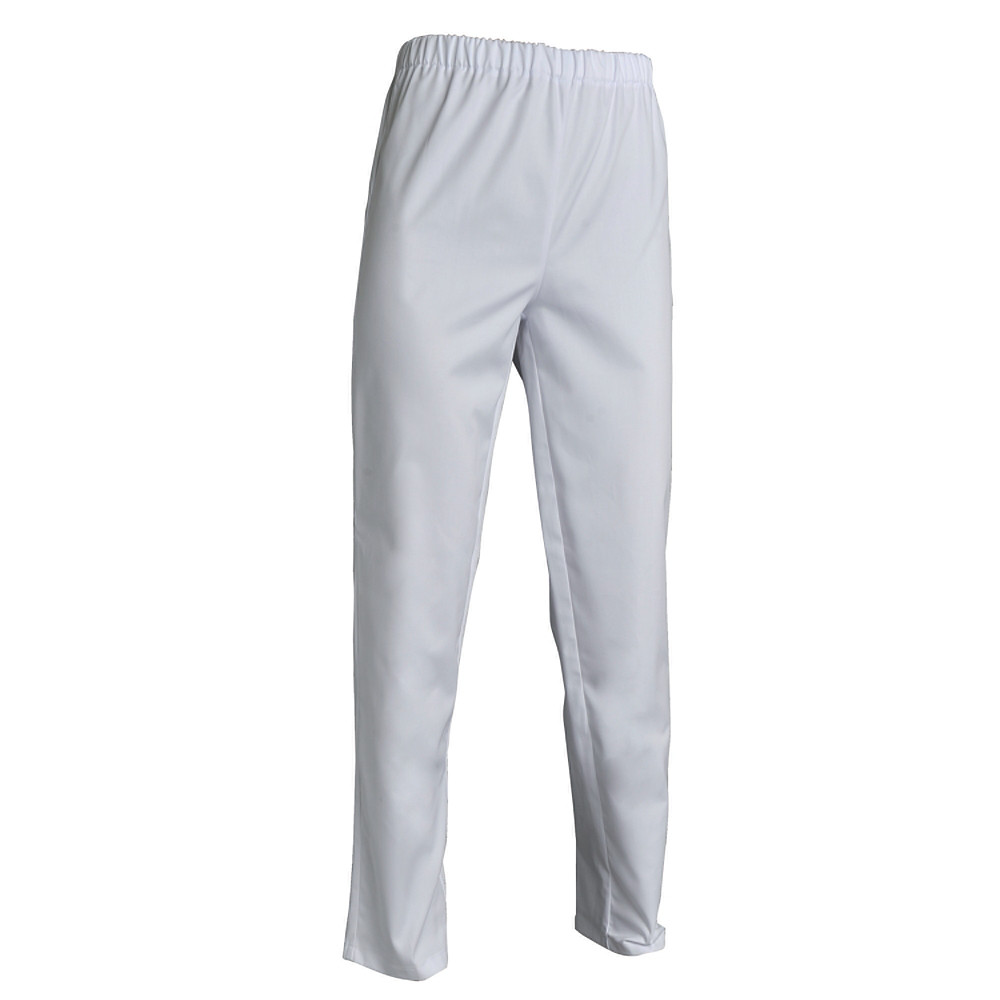 Pantalon hospitalier mixte blanc, taille 48/50