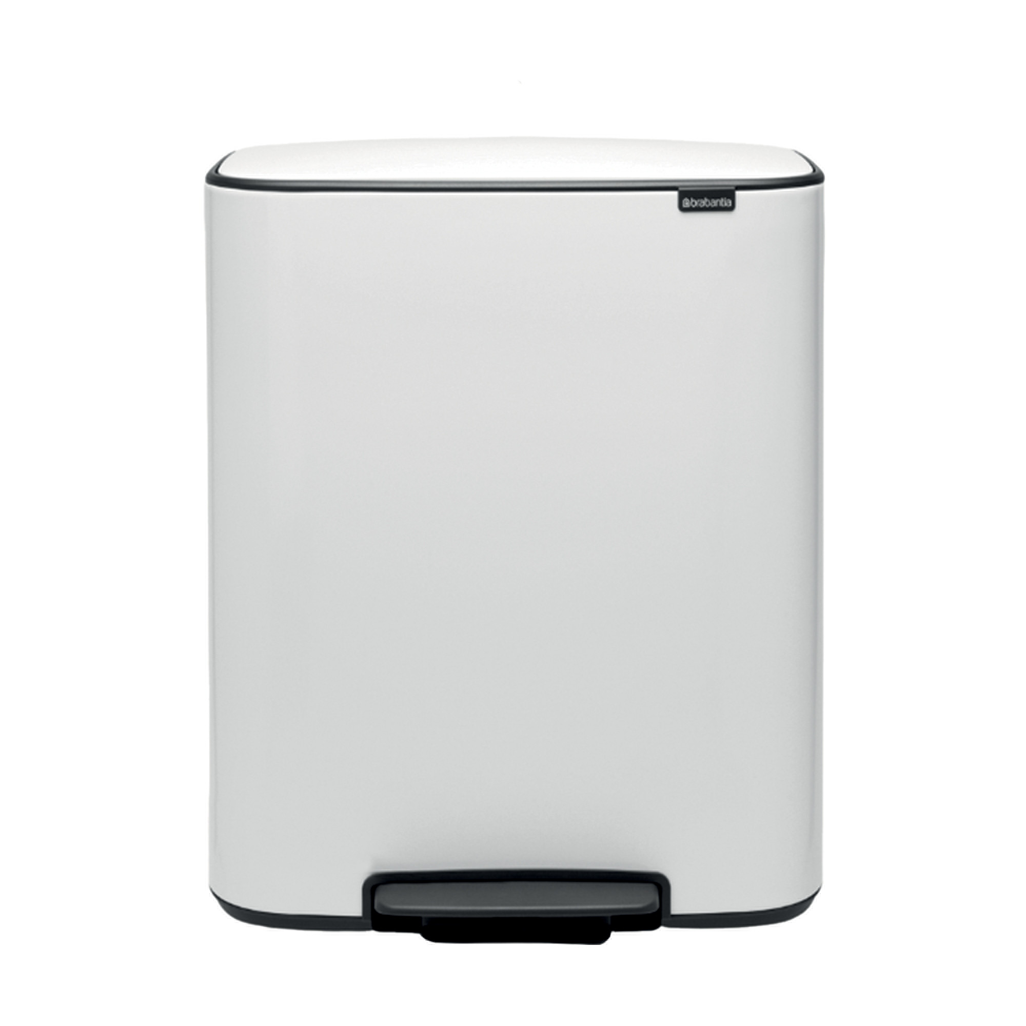 Poubelle à pédale Brabantia Bo 2 x 30 L, blanc