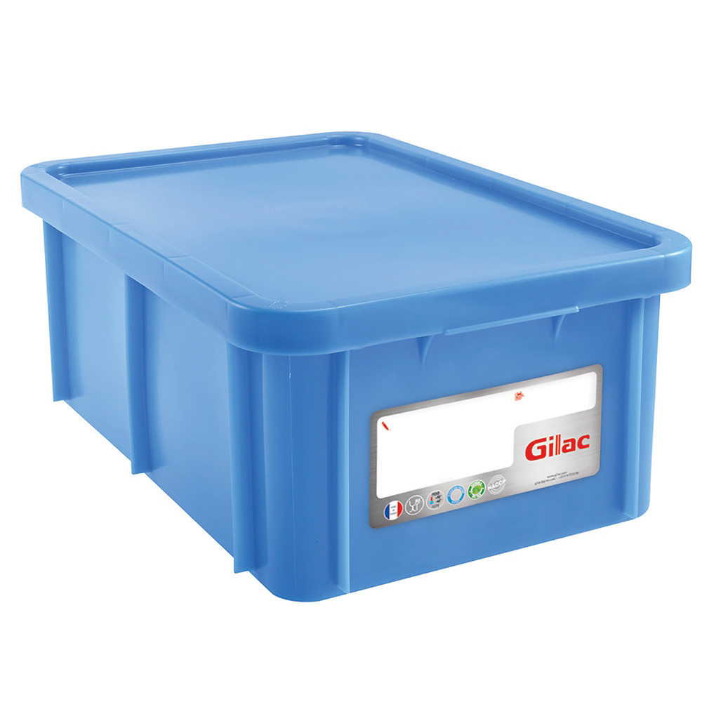 GILAC Bac bleu HACCP avec couvercle 35 L Gilac