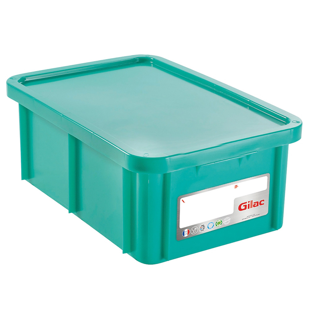 GILAC Bac vert HACCP avec couvercle 35 L Gilac