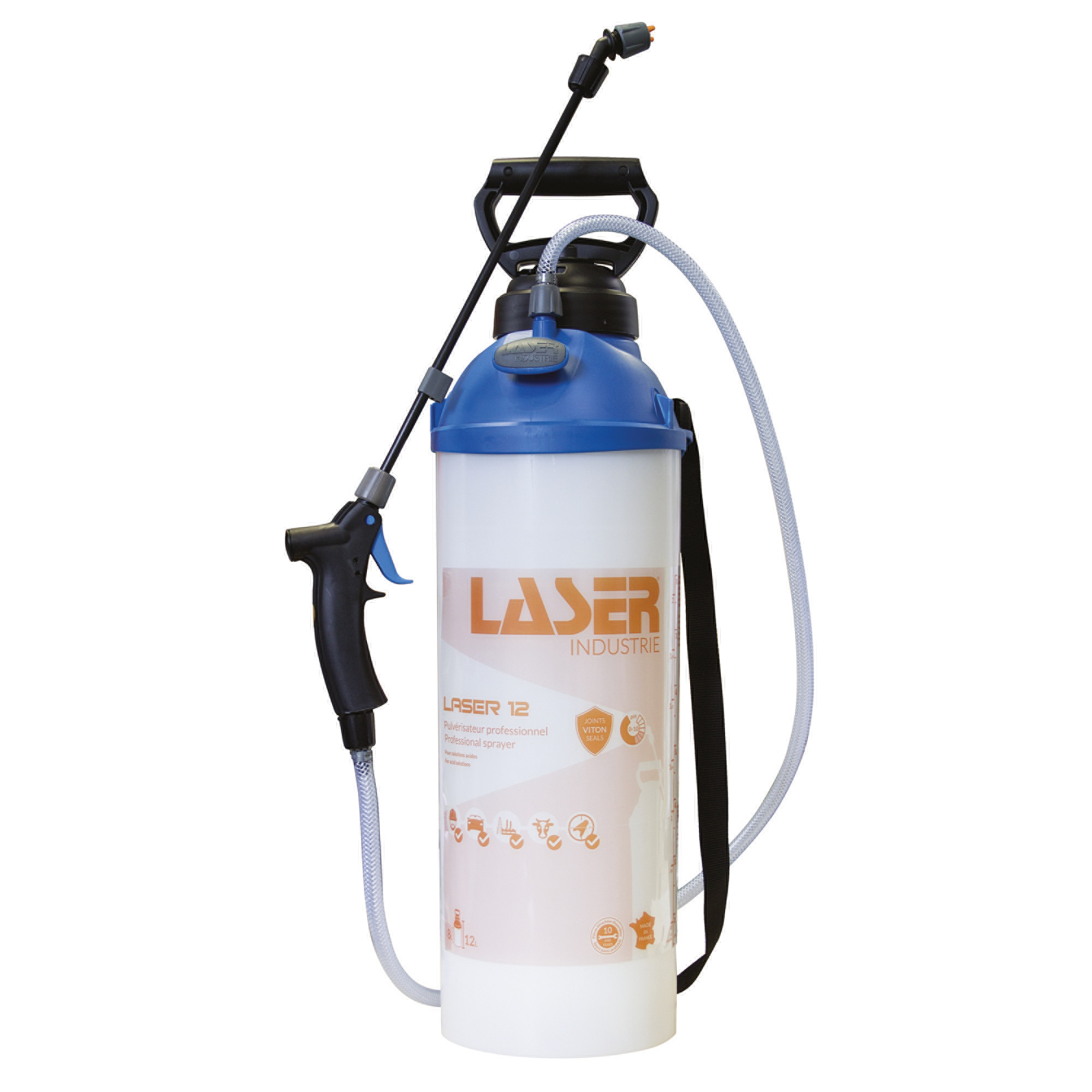 Pulvérisateur à pression Laser Industries pour acides 8 L