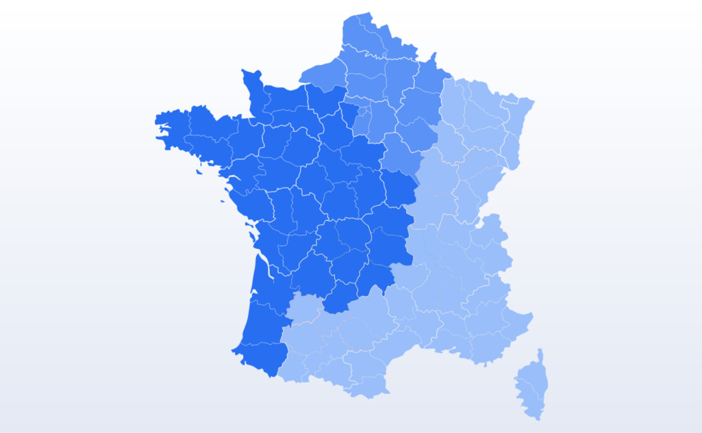 Couverture régionale en France