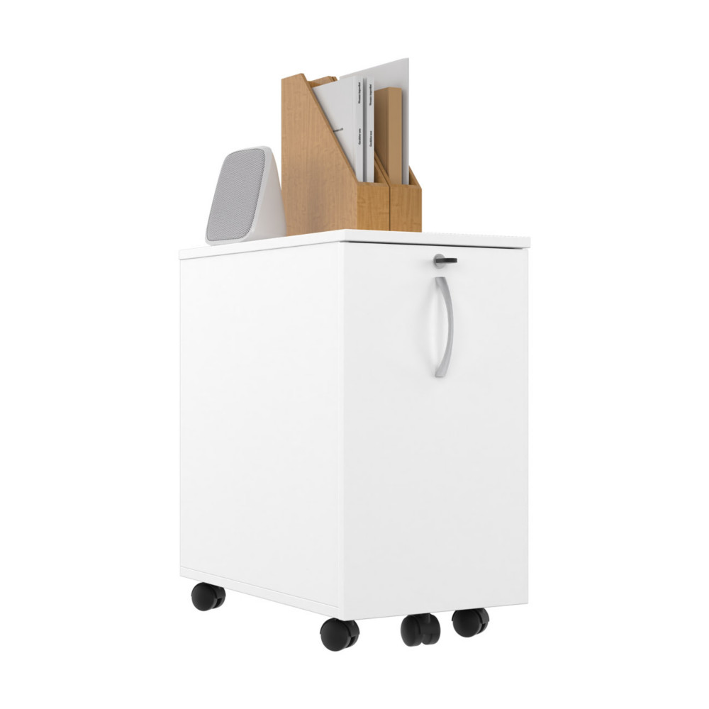 Caisson mobile 1 tiroir L.32 x P.55 x H.60 cm - Blanc