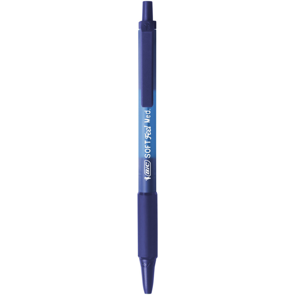 BIC Softfeel Stylo bille rtractable pointe moyenne - Bleu