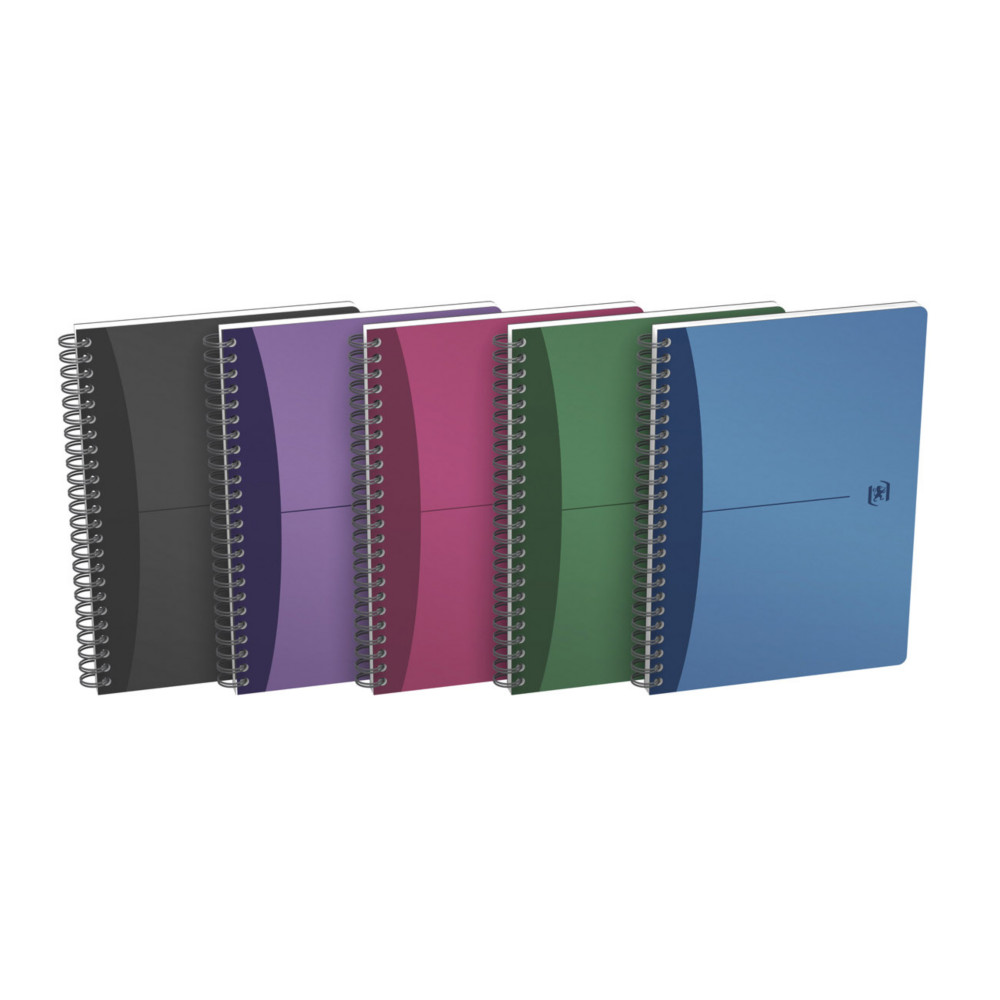 Oxford Cahier  spirale Office Urban Mix A5 14,8 x 21 cm - 90g - Petits carreaux 5x5 - 180 pages