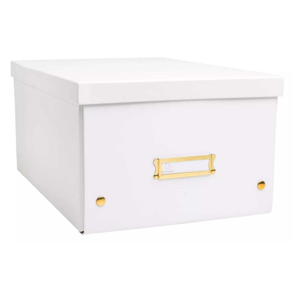 Exacompta Bote de rangement  plat A4+ NeoDeco en carton - Blanc