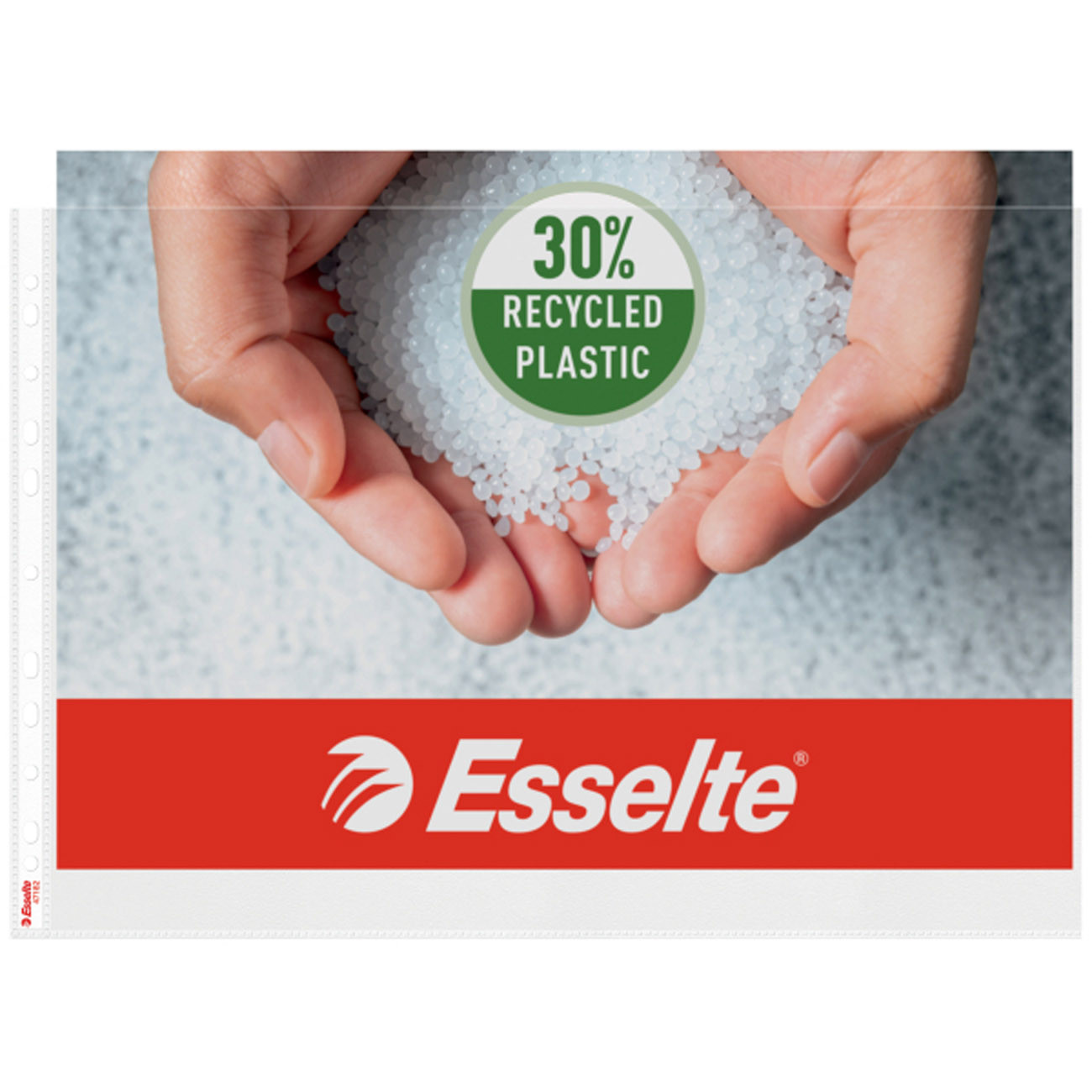 Esselte Pochettes perforées transparentes - Format paysage A3 - PP recyclé - Grainé - 85µ - Lot de 10
