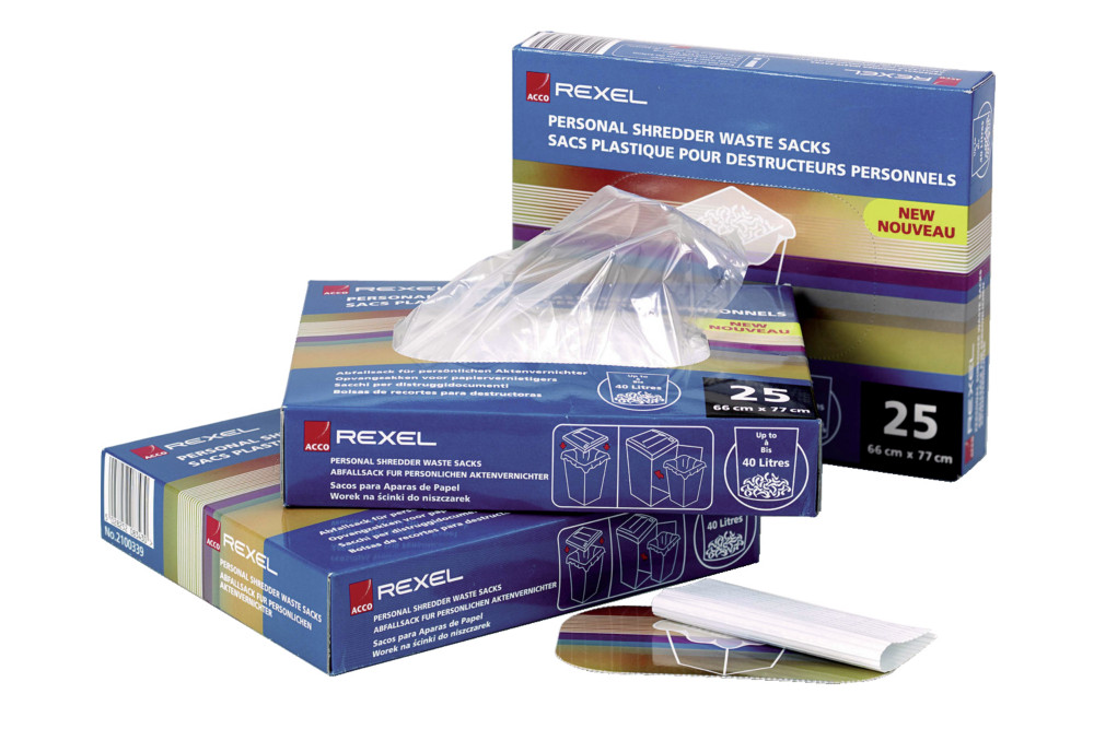 Rexel Sac poubelle en plastique pour destructeur de documents AS100 capacit 40 litres