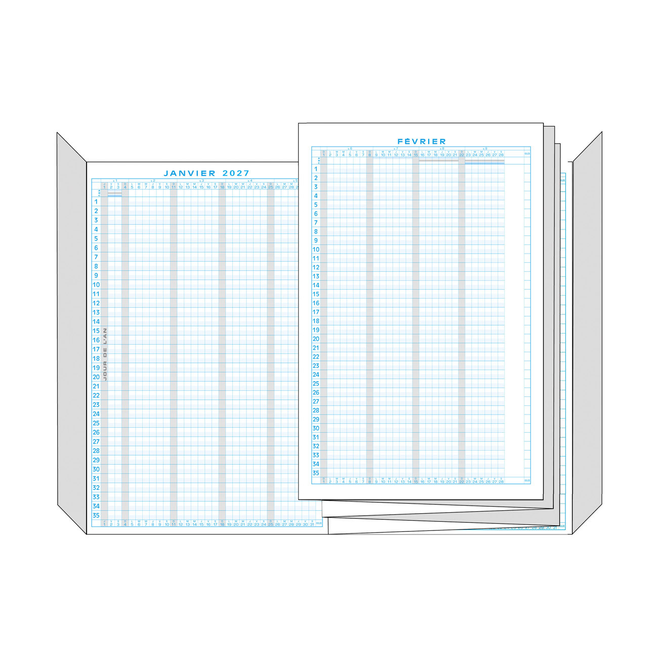 Exacompta Planning Vacances et Absences 20 x 29 7 cm 2027