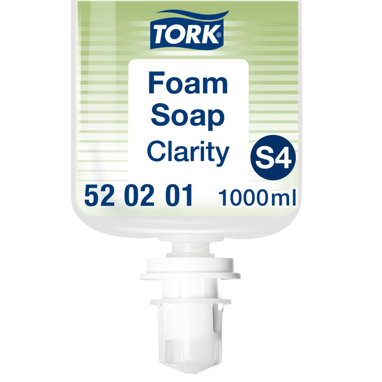 Tork+Savon+mousse+limpide+mains+formule+biodegradable+-+520201+-+Recharge+1000+ml+pour+distributeur+S4